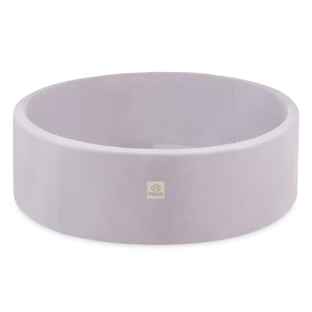 MISIOO Suchy basen dla dzieci, 90x30 cm, Jasny Szary, Velvet