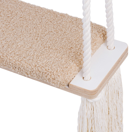 Misioo Zimmerschaukel, flach, beige, Premium Boucle