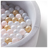 MISIOO Bälle für das Bällebad, 6 cm, 200er Set: Perle, Gold, Hellrosa