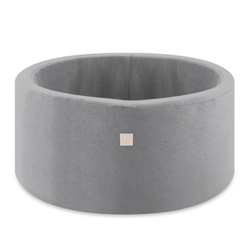 MISIOO Suchy basen, 90x30 cm, okrągły, jasnoszary, eco