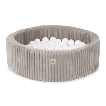 MISIOO Trockenbecken, 90x30 cm, rund, beige, Puffy Lamell