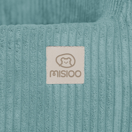 MISIOO Puffy Square Sessel, 77x67x50, blau, Premium-Cord