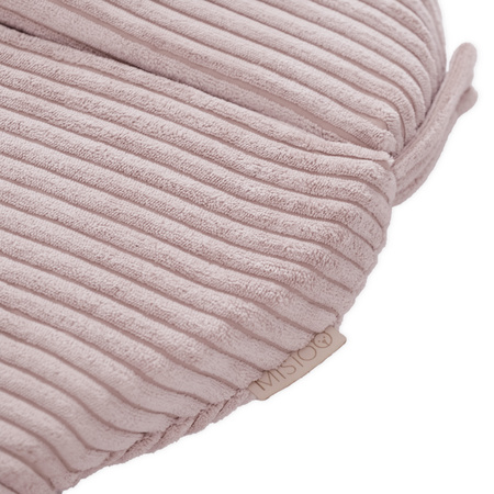 MISIOO Blumenmatte, 115x115x5cm, hellrosa, Premium-Cord, flauschige Blume