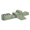 Misioo Mini playground (+pool and 100 balls ), green , premium corduroy