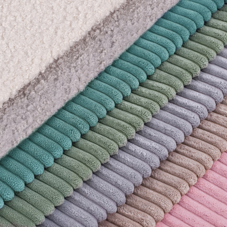 MISIOO Puffy Square Fotel, 77x67x50, niebieski, sztruks premium