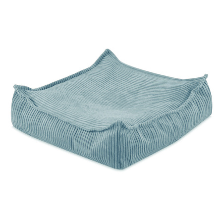 MISIOO pouf, 60x60 cm, floor cushion , blue, premium corduroy