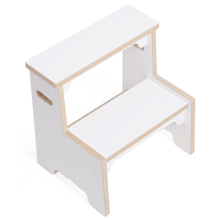 MISIOO Stołek, schodek dla dzieci, pomocnik Kitchen Helper – biały, Wooden Play