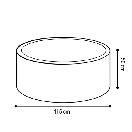 Misioo Basen z piłkami, grafitowy, okrągły, bawełna smart, 115x50, 300 piłek: perłowy, jasnoniebieski, srebrny