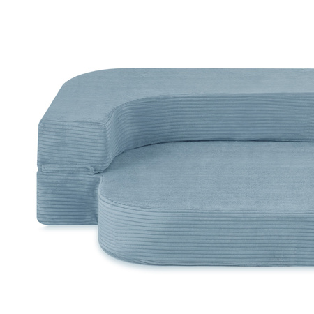 MISIOO Sofa Bed Foldie, niebieski sztruks premium