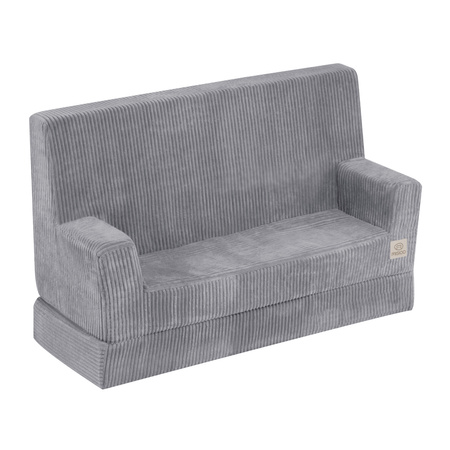 MISIOO Sofa z podłokietnikami Foldie, szary sztruks premium