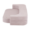 MISIOO Sofa Bed Foldie, jasny róż, sztruks premium