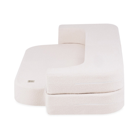 MISIOO Schlafsofa Foldie, cremefarbenes Lammfell