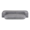 MISIOO Sofa Bed Foldie, szary sztruks premium