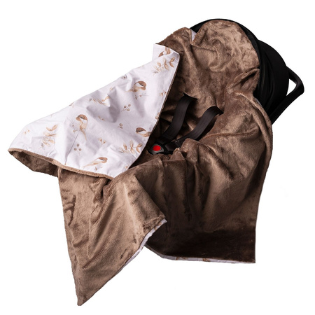 LAMA LOVE Otulacz do fotelika, 100x100, Wróbelki