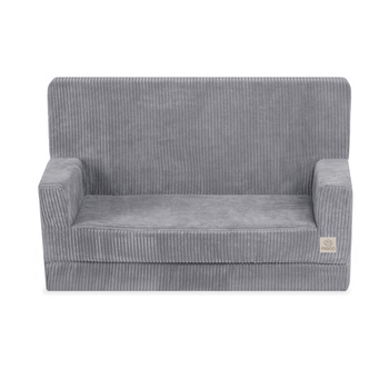 MISIOO Foldie-Sofa mit Armlehnen, hochwertiger grauer Kord