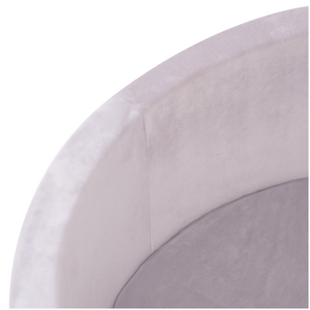 MISIOO Suchy basen dla dzieci, 90x30 cm, Jasny Szary, Velvet