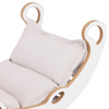 MISIOO Baby Wippe Mini Rocker XS 2in1 + Kissen Licht Beige, weiß, Holzspiel