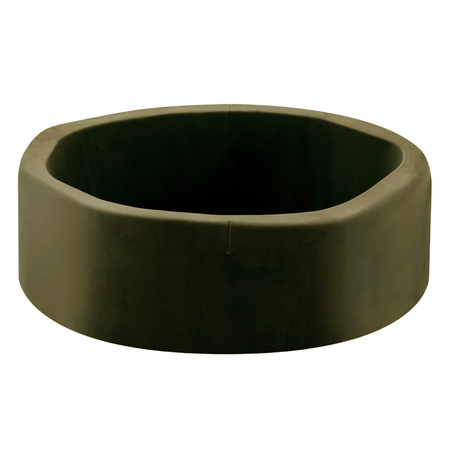 MISIOO Suchy basen, 90x30 cm, okrągły, oliwkowy, velvet