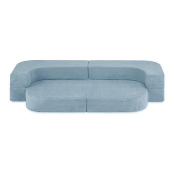 MISIOO Sofa Bed Foldie, niebieski sztruks premium