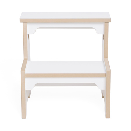 MISIOO Stołek, schodek dla dzieci, pomocnik Kitchen Helper – biały, Wooden Play