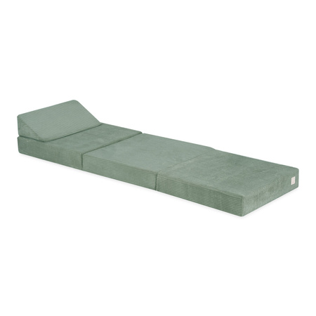 MISIOO Grand matelas avec dossier Foldie, velours côtelé vert premium