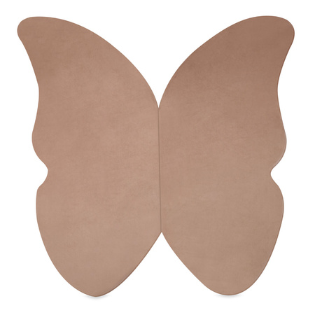 MISIOOO Matte, 138x138x5cm, Schmetterling, gold (beige), Samt