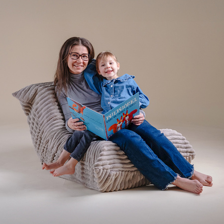 MISIOO Ergonomischer Kindersessel MOONI, grau, Puffy Lamell