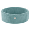MISIOO Bällebad, blau, rund, Premium-Cord, 90x30, 200 Bälle: pearl, pearl mint, silber