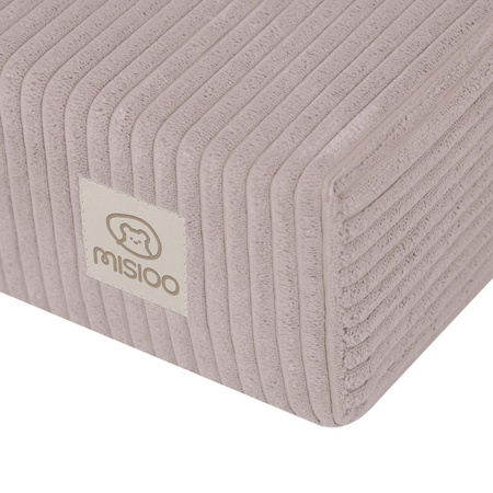 MISIOO Foldie große Matratze + Kopfstütze, hellrosa, Premium-Cord