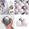 MISIOO Dry pool balls, 6 cm, set of 200 pcs: pearl, silver, pearl light pink