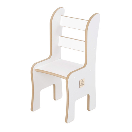 MISIOO Kinderschreibtischstuhl, weiß, Holzspiel