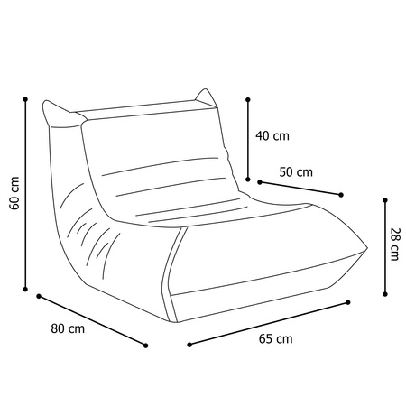 MISIOO  Ergonomiczny fotel wypoczynkowy dla dzieci MOONI, jasny róż, sztruks premium