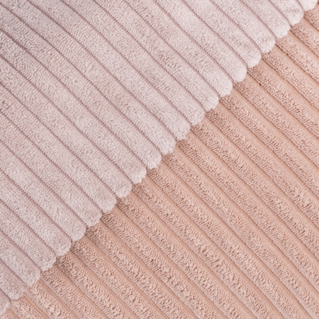 MISIOO Puffy Square Fotel, 77x67x50, jasny róż, sztruks premium