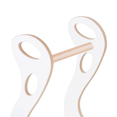 MISIOO Babywippe mit Sitzbank, weiß, Wooden Play