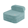 MISIOO Kinderklappsessel, 150x60x25 cm, Premium Cord blau