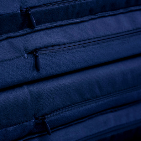 MISIOOO Matte, 160x160x5 cm, Blume, navy blau, Samt