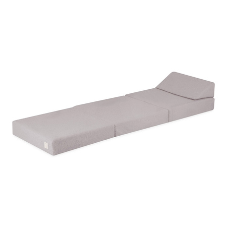 MISIOO Grand matelas avec dossier Foldie, gris tissu mouton