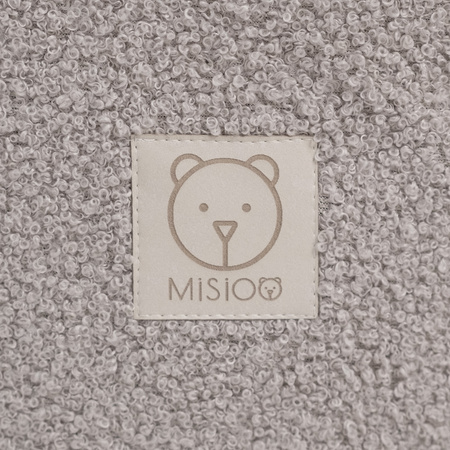 MISIOO Trockenblumenpool mit Matte, 95x30 cm, graues Lammfell (+ 300 Kugeln silber, perlmutt, hellblau), Floral Fun Zone