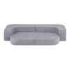 MISIOO Sofa Bed Foldie, szary sztruks premium