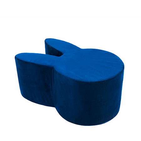 MISIOO Hocker, 67x30 cm, Kaninchen, navy blau