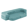 MISIOO Bett Foldie Sofa, Premium Cord blau