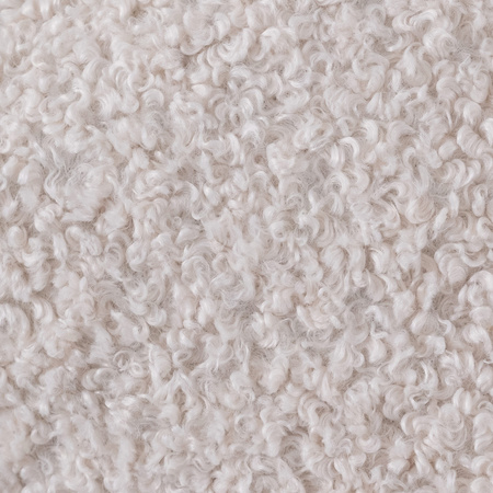 MISIOO Puffy Square Fotel, 77x67x50, kremowy, boucle