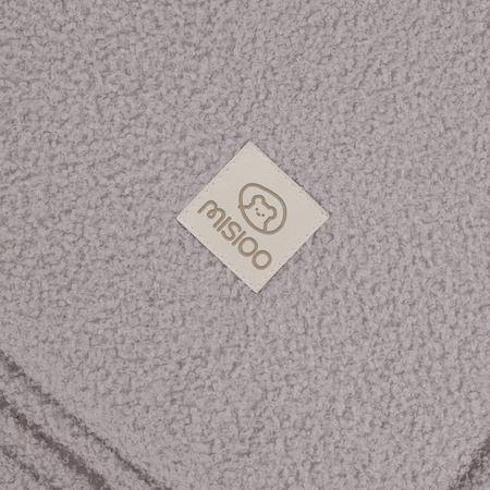 MISIOO Fotel rozkładany dla dziecka, 150x60x25 cm, szary baranek