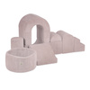 MISIOO Spielplatz-Schloss mit Pool+150 Bälle (Perle, Gold), hellrosa, Premium-Cord
