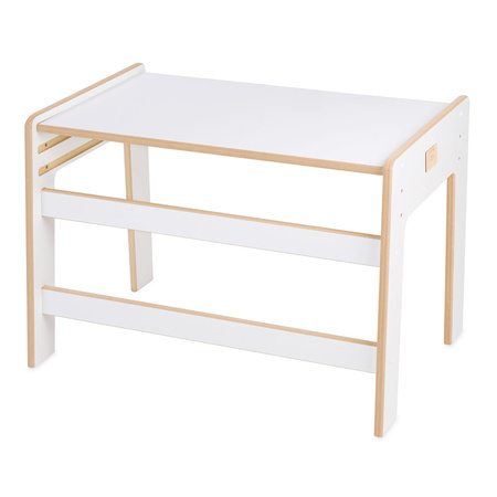 MISIOO Babystuhl + Tisch Set, weiß, SmartSeat, Holzspiel