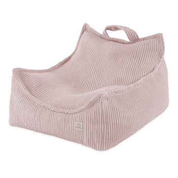 MISIOO Puffy Square Fotel, 77x67x50, jasny róż, sztruks premium