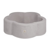 MISIOO Dry flower pool, 95x30 cm, graues Lammfell (+ 200 Kugeln silber, perlmutt, hellblau), Floral Fun Zone