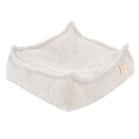 MISIOO pouf, 60x60 cm, floor cushion , cream, boucle premium