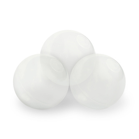 MISIOO Piłki do suchego basenu, 6 cm, zestaw 200 szt: perłowe, złote, transparentne