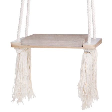 Misioo Balançoire, plate, beige, velours côtelé de qualité supérieure